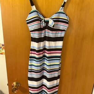 Striped Multicolor Sleeveless Dress